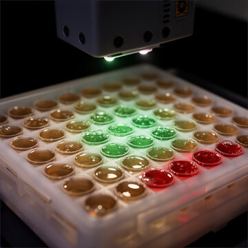 High Throughput Colorimetric Assay in 96 Well Plate with Laser Scanning for Directed Evolution and Strain Selection