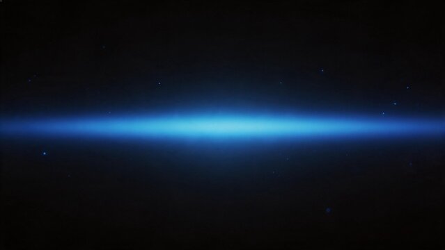 Blue light beam in dark space