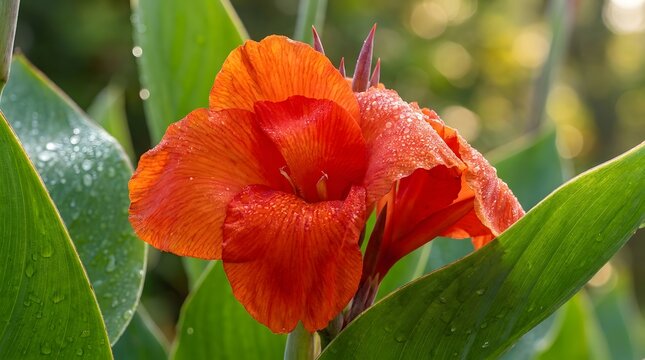 Canna Indica Flower Macro Botanical Nature
