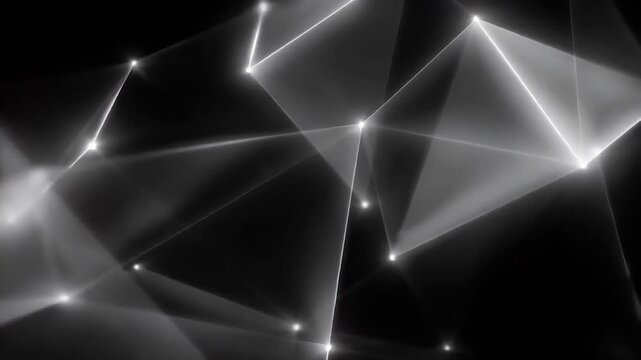 Geometric Triangle Background with Low Poly Structure for Advertising and Video Backdrops