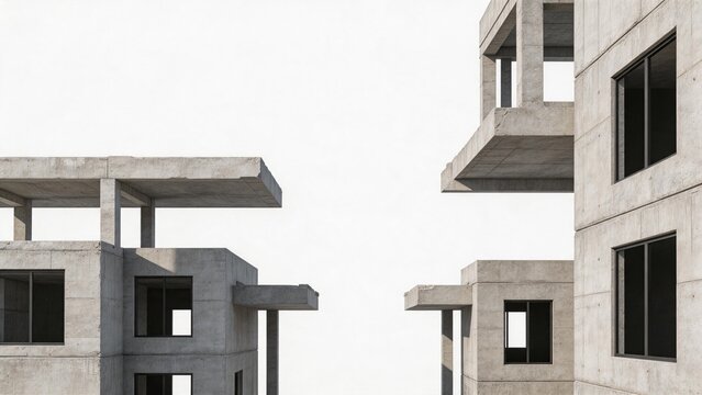 Modern concrete building architecture