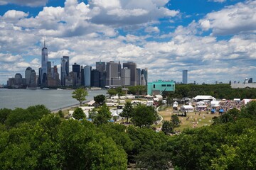 Fototapeta premium Sunday event on Governors Island in New York.