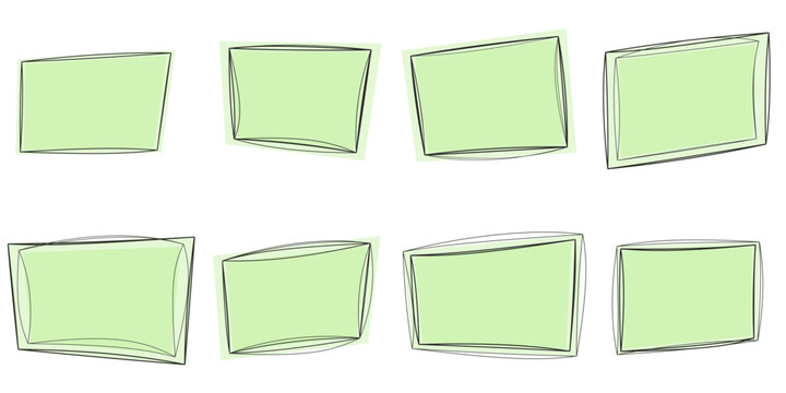Set of 8 Hand Drawn Speech Bubbles and Text Boxes for Comic Book Design and Creative Graphic Projects