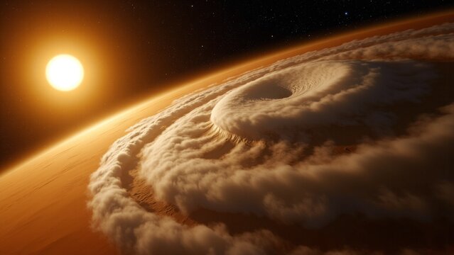 Sulfuric Clouds Swirling Over Venus