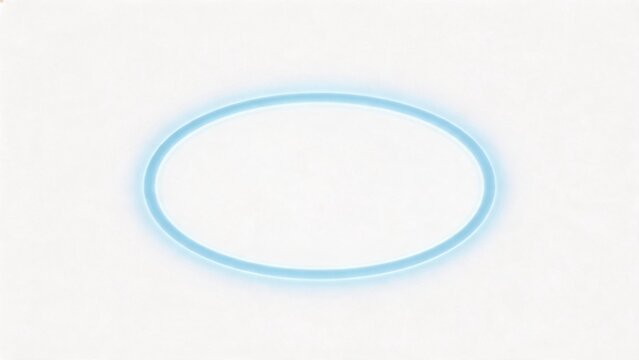 Blue glowing oval on white background