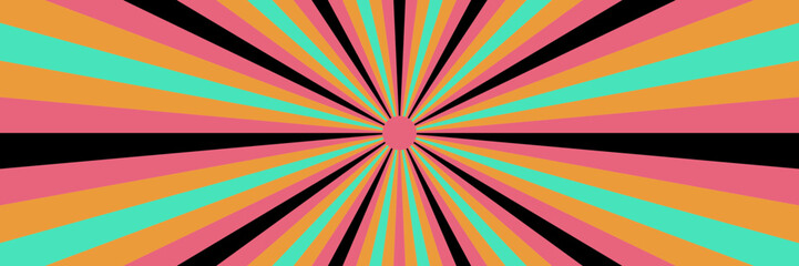 Obraz premium Retro Sunburst Background with Vibrant Pop Art Colors for Graphic Design Projects and Digital Marketing Layouts