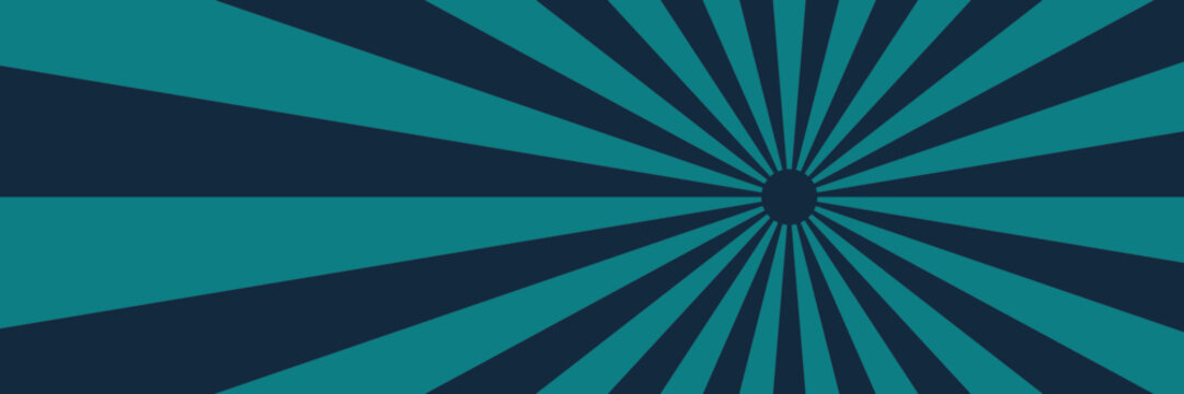 Teal and Dark Blue Sunburst Background Graphic for Retro Comic Book Style Design and Abstract Radial Patterns