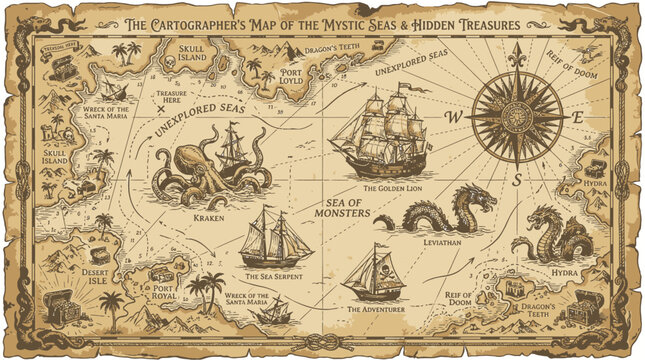Vintage ancient world and Israel map with antique currency, money and finance illustration in retro paper style