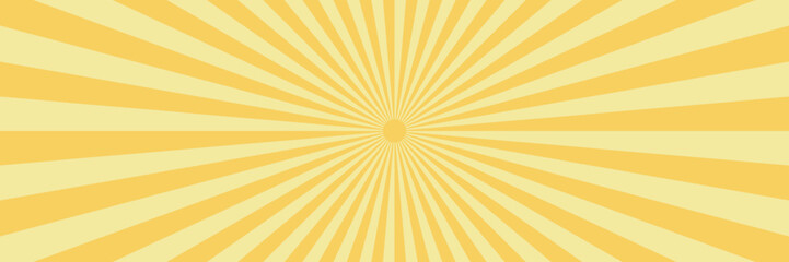 Fototapeta premium Yellow Sunburst Background for Retro Comic Book Design and Pop Art Graphic Projects