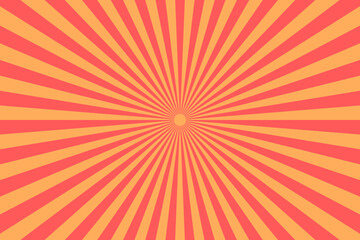 Fototapeta premium Red and Orange Sunburst Background for Retro Graphic Design Projects and Vibrant Pop Art Style Visuals