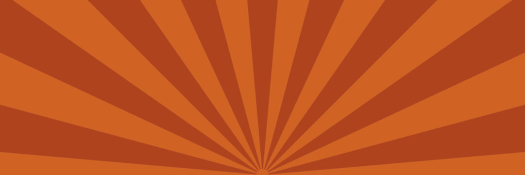 Retro Orange Sunburst Background Graphic for Vintage Poster Design and Comic Book Style Illustration Backdrop