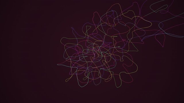 Cinematic 4K seamless loop of a glowing rose gold torus knot morphing through an abstract topology field in crisp volumetric detail. Ideal for vj loop, meditation background. 4K UHD.