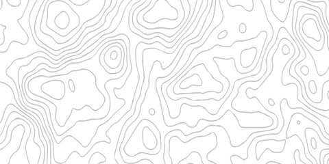 Topographic map background, gray line illustration, contour lines pattern, geographic texture © SELIM