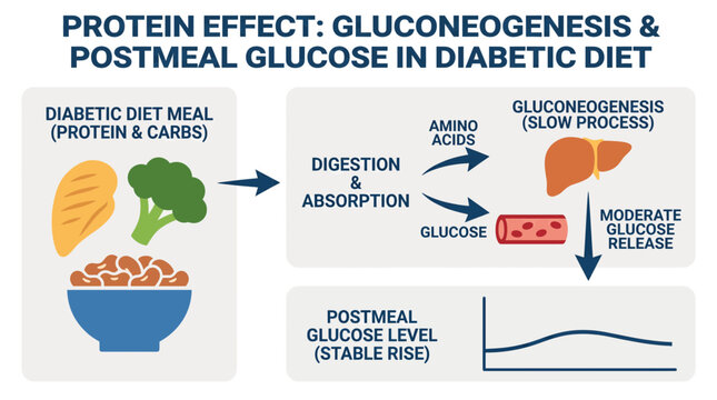 Protein Effect Gluconeogenesis Postmeal Glucose Diabetic Diet