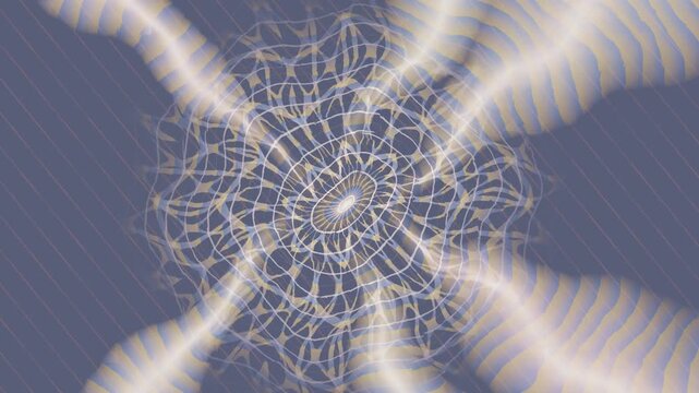 Abstract pattern with light forms and geometric shapes in motion