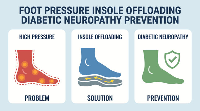 Foot Pressure Insole Offloading Diabetic Neuropathy Prevention