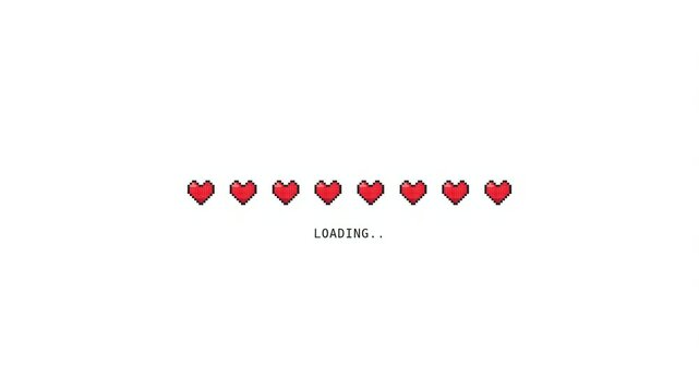 Status bar with text LOVE LOADING on white background.