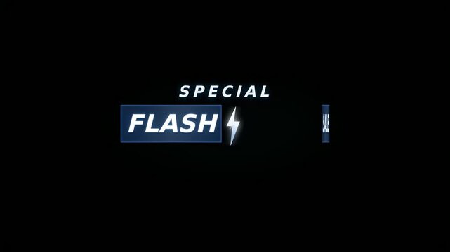 Flash Sale Motion Graphic dengan Ikon Petir dan Persentase