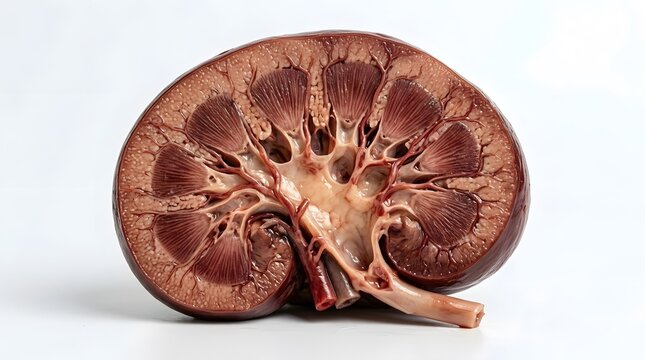 Anatomical Cross-Section of a Human Kidney