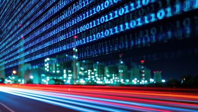 Binary code streaming over a digital smart city network for global data technology