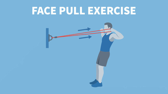 Face Pull Resistance Band Shoulder Posture Exercise