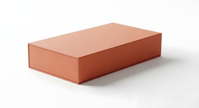 Box mockup displays a simple rectangular shape with a matte finish on a clean white surface.