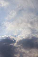 Fototapeta premium It is a blue sky with fluffy clouds.