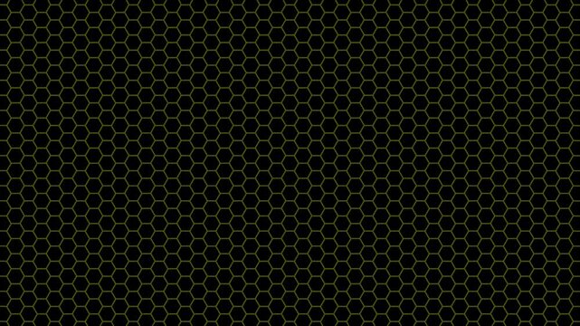 Luxury **Golden Hexagon Honeycomb Radar** Scan Background for **Premium** Logo Loop 4K