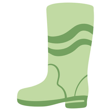 Green Waterproof Rain Boot
