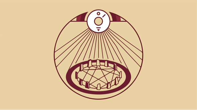 Globe Icon with Lines Radiating.