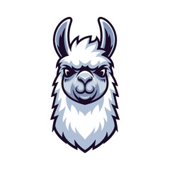 Fototapeta premium Symmetrical Lama Face Illustration Facing Forward