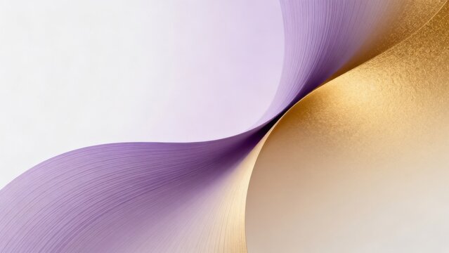 Abstract curves in purple and gold