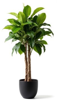 Pachira aquatica Money Tree in Matte Black Pot