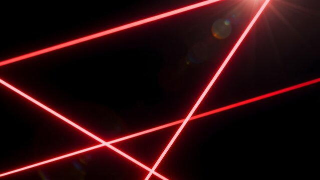 Red laser lines on black background