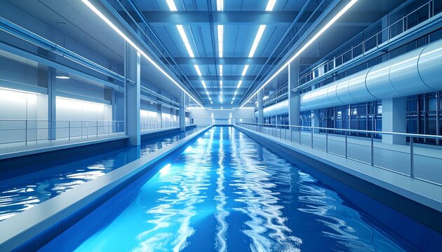 Modern Water Treatment Plant Representing Future Environmental Sustainability