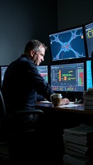 Fototapeta premium Forensic Accountant Analyzing Data