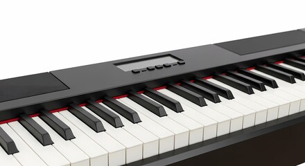 Fototapeta premium Modern Digital Piano Keyboard - Music Instrument Close Up