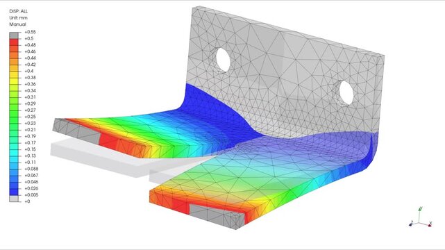 Mechanic simulation engineering - Stress and breakpoint analysis of Mechanical part under force and moment conditions