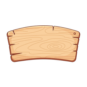 Curved Top Wooden Signboard with Natural Grain