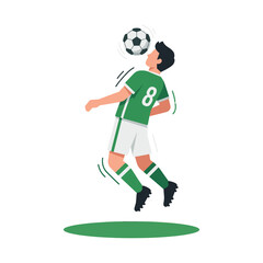 Fototapeta premium Soccer player heading ball