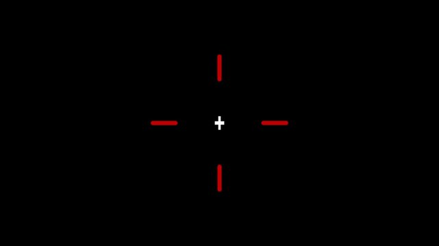 Mathematical symbols plus sign with red dashes around it on black background addition symbol