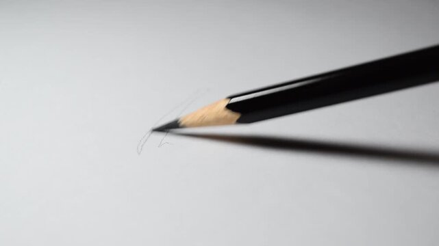 Simple lines drawn with black pencil on white paper