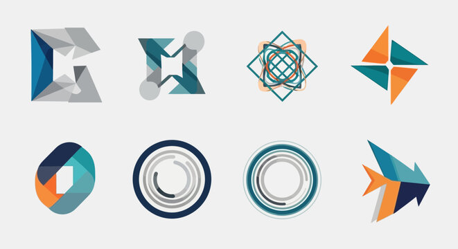 Abstract Geometric Logo Designs - Creative Modern Icons Collection
