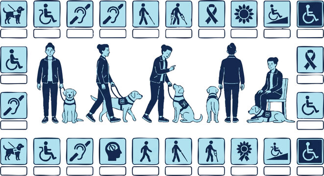 People with disability access signs.