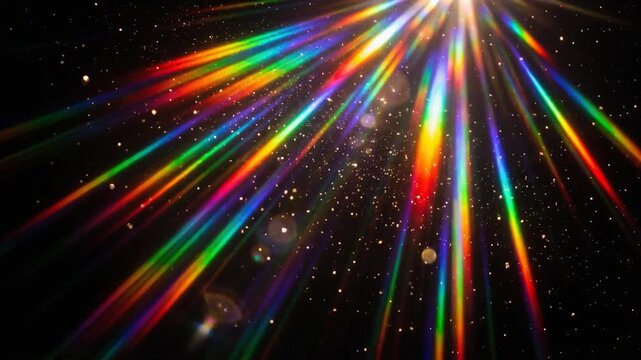 虹色プリズムの光線爆発の激アツループ動画