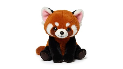 Fototapeta premium Cute Red Panda Stuffed Animal PNG Cutout