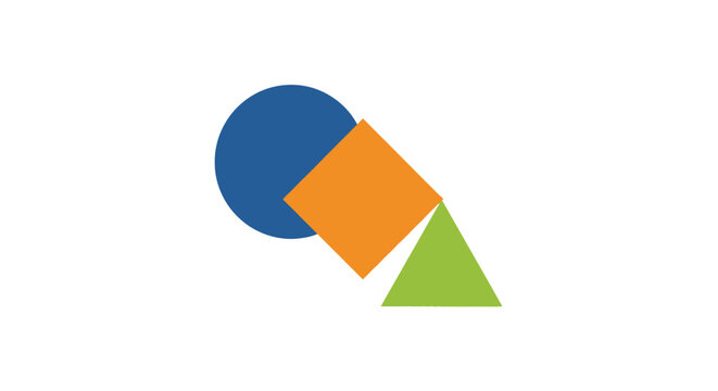 Abstract Shapes: Circle, Square, Triangle - Clean Design, Graphic Elements