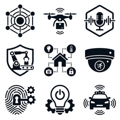 Fototapeta premium Technology icons for business and communication.