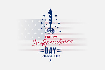 Obraz premium Patriotic Independence Day Rocket Design
