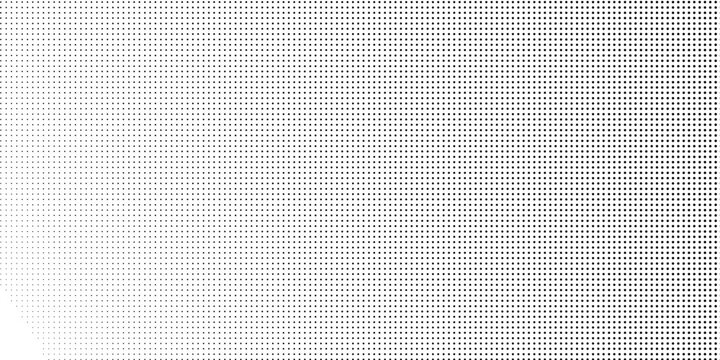 Abstract dotted halftone gradient texture. Vanishing polka dot background. Repeating dots gradation